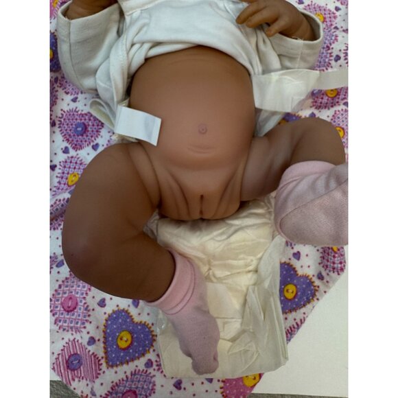 Newborn Realistic Baby Girl Aston Drake with Pacifier - Picture 13 of 16